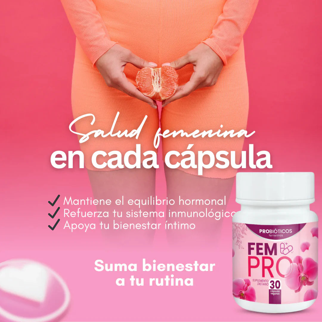¡No más picazón, mal olor o flujo anormal! FemPro Probiótico Vaginal Masticable