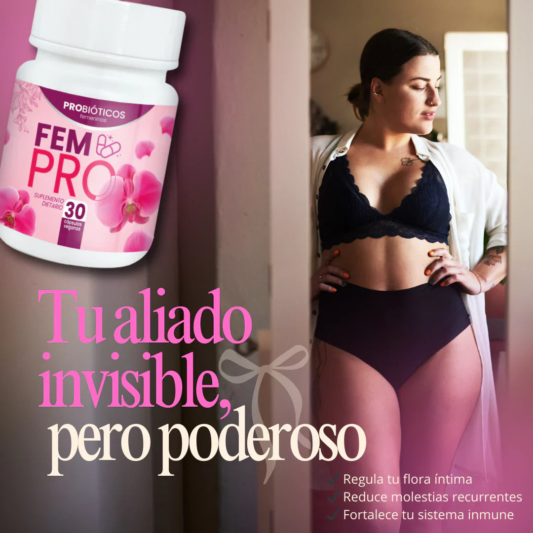 ¡No más picazón, mal olor o flujo anormal! FemPro Probiótico Vaginal Masticable