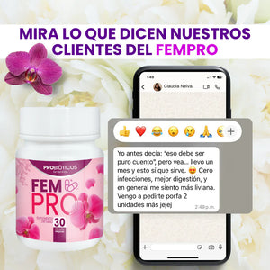 ¡No más picazón, mal olor o flujo anormal! FemPro Probiótico Vaginal Masticable