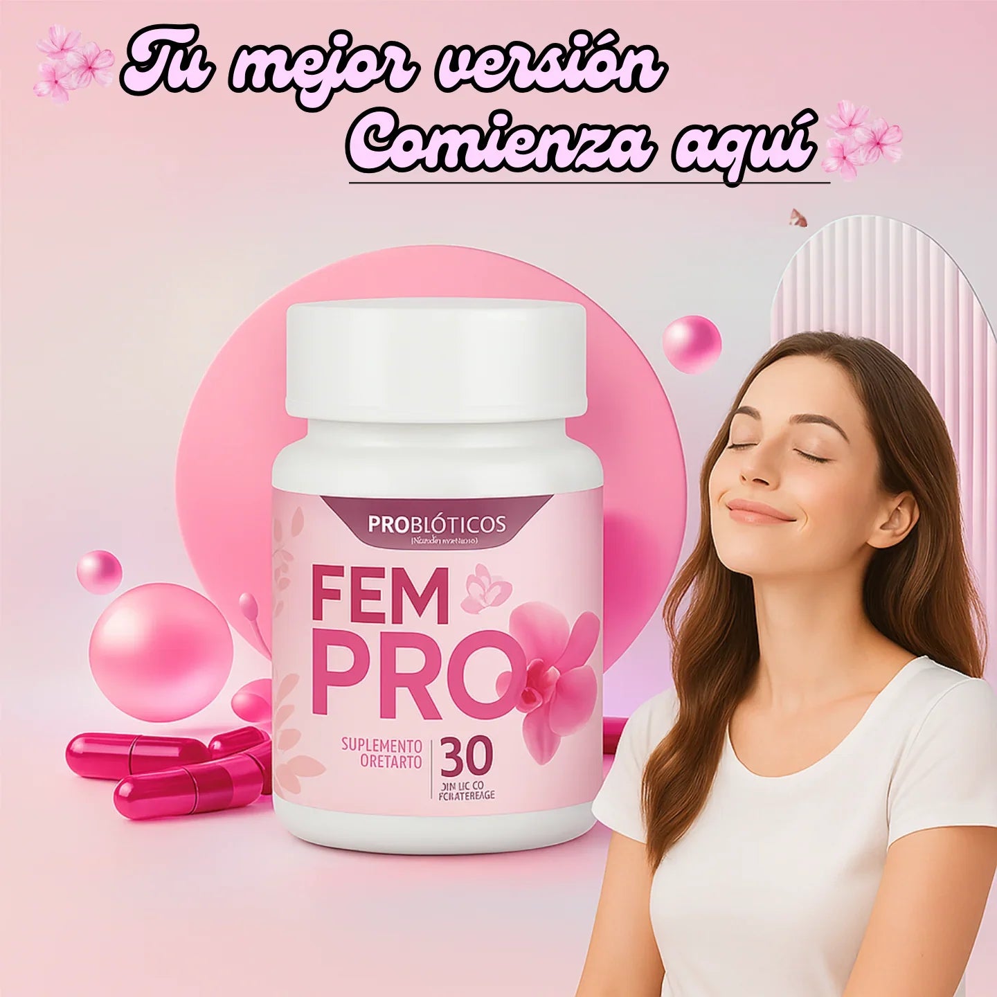 ¡No más picazón, mal olor o flujo anormal! FemPro Probiótico Vaginal Masticable